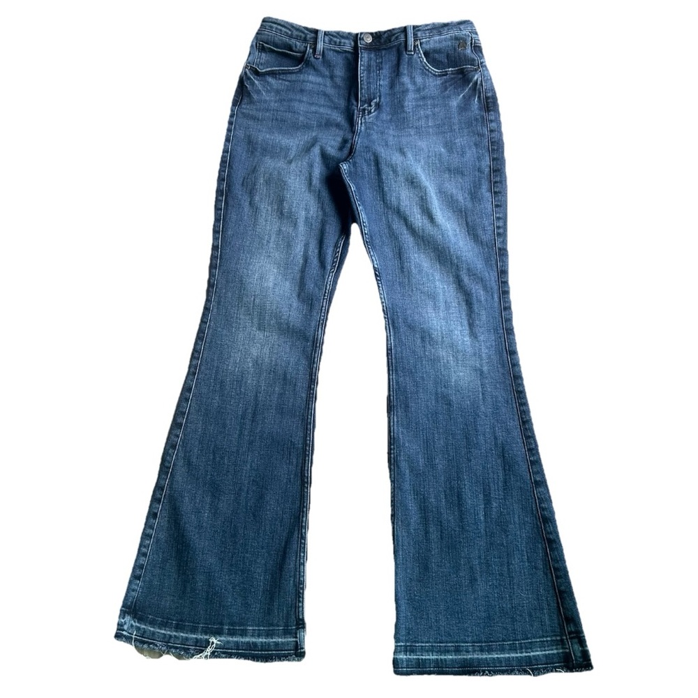 IDYLLWIND Miranda Lambert 14W High Rise Flare Jeans Dark Wash Western Stretch